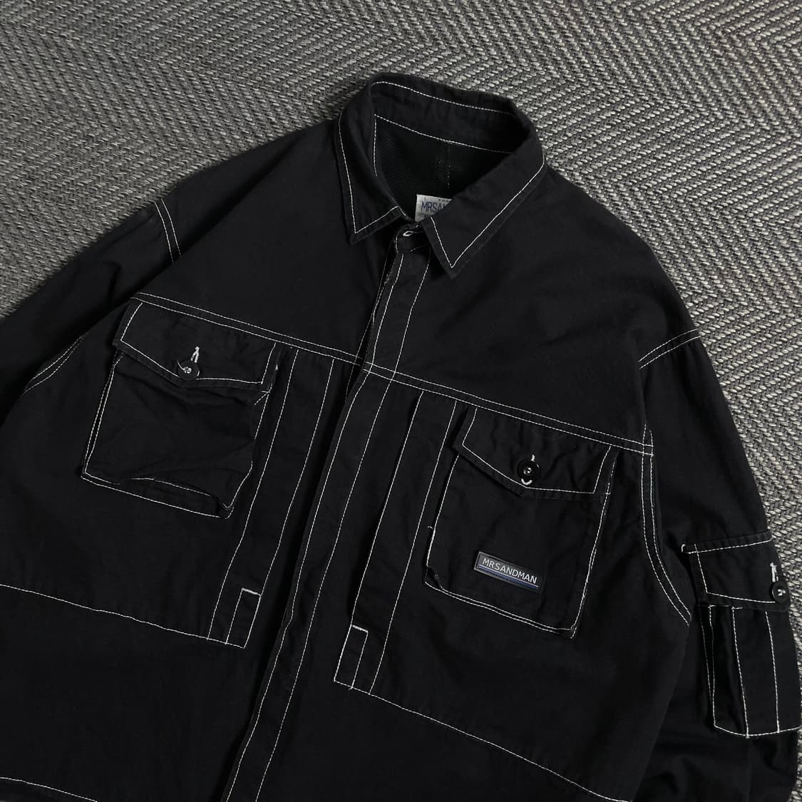 mrsandman 아카이브 스티치 워크 자켓 블랙o 4514 상품이미지4