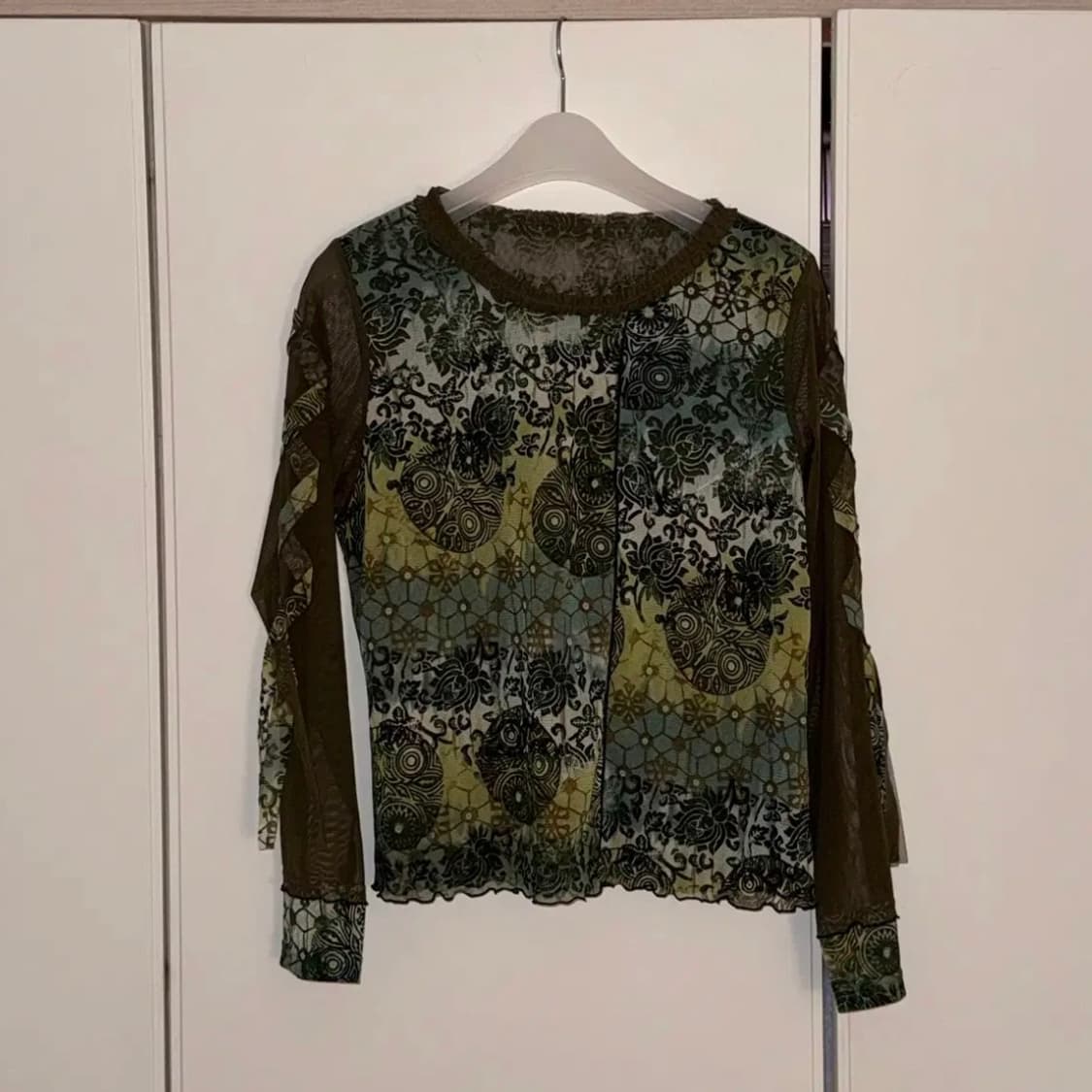 빈티지 오리엔탈 그런지 시스루 탑 상품이미지3