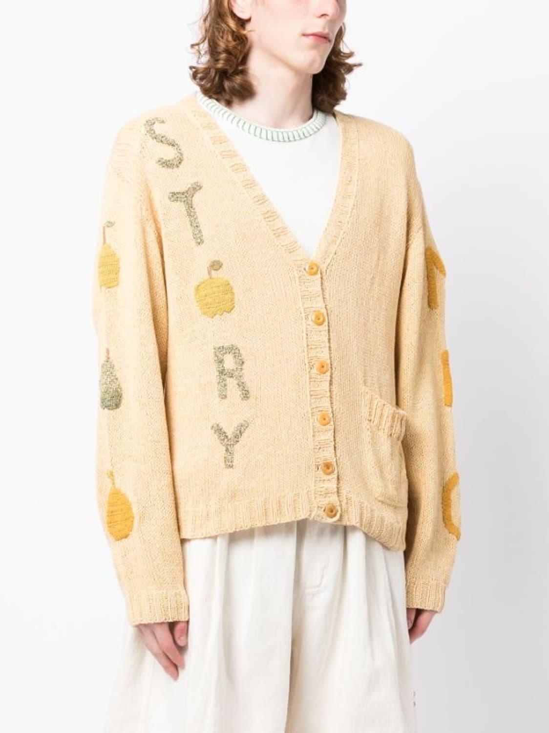 STORY MFG 스토리mfg 트윈선 아플리케 디테일링 가디건 옐로우 M 상품이미지2