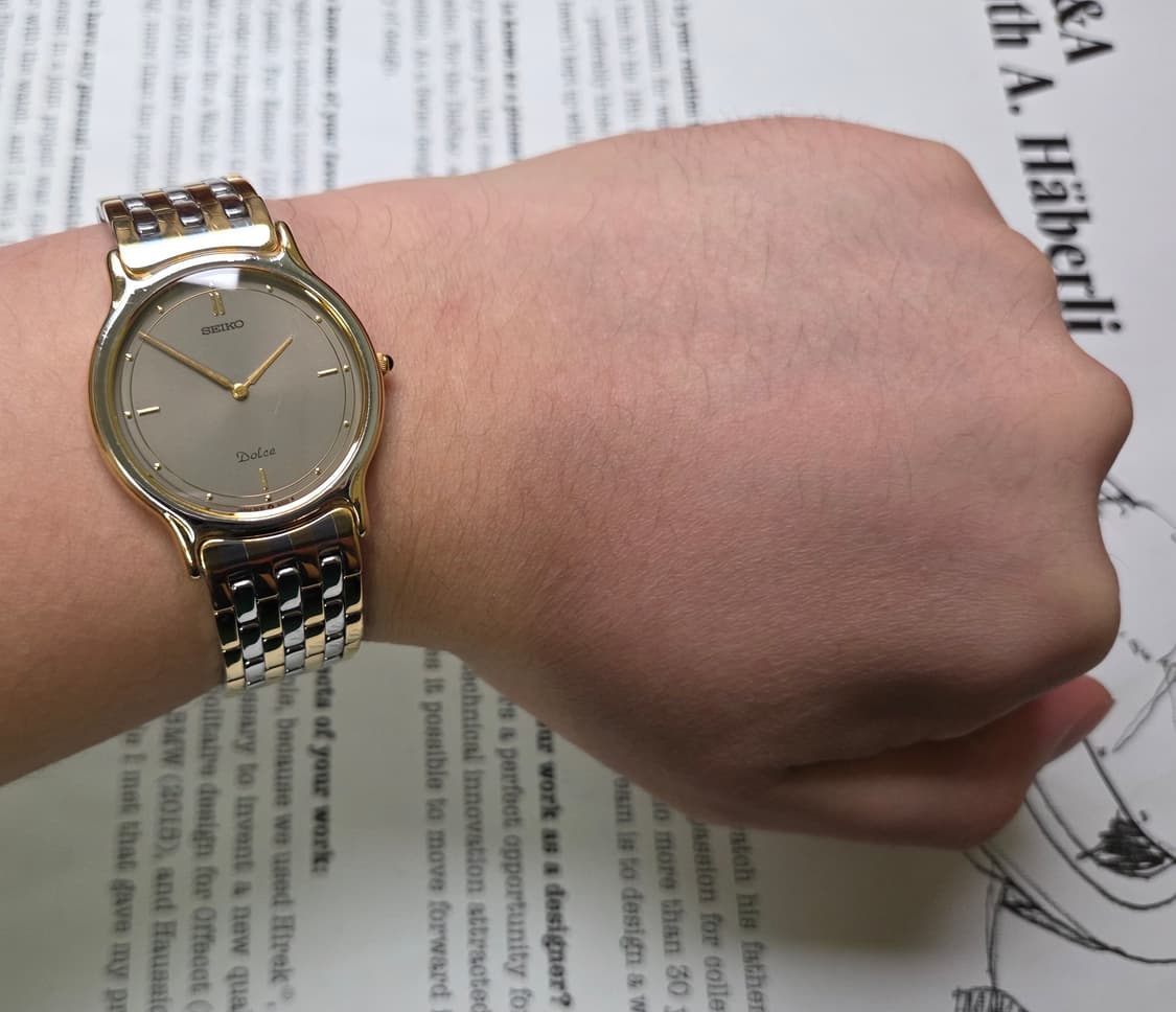 빈티지 세이코 돌체 순정 그레이다이얼 슬림쿼츠 브레이슬릿 ver. 상품이미지8