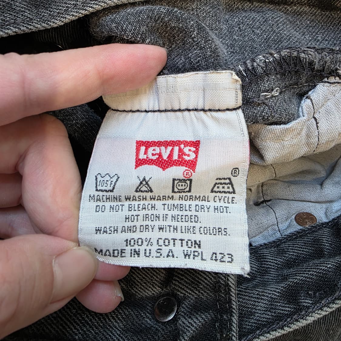 [W30L32]90s 리바이스 USA 501 다크 그레이 데님팬츠 상품이미지4