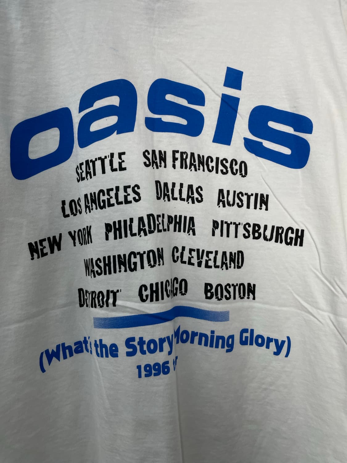 빈티지 오아시스 투어 프린팅 화이트 반팔 H2386 상품이미지5