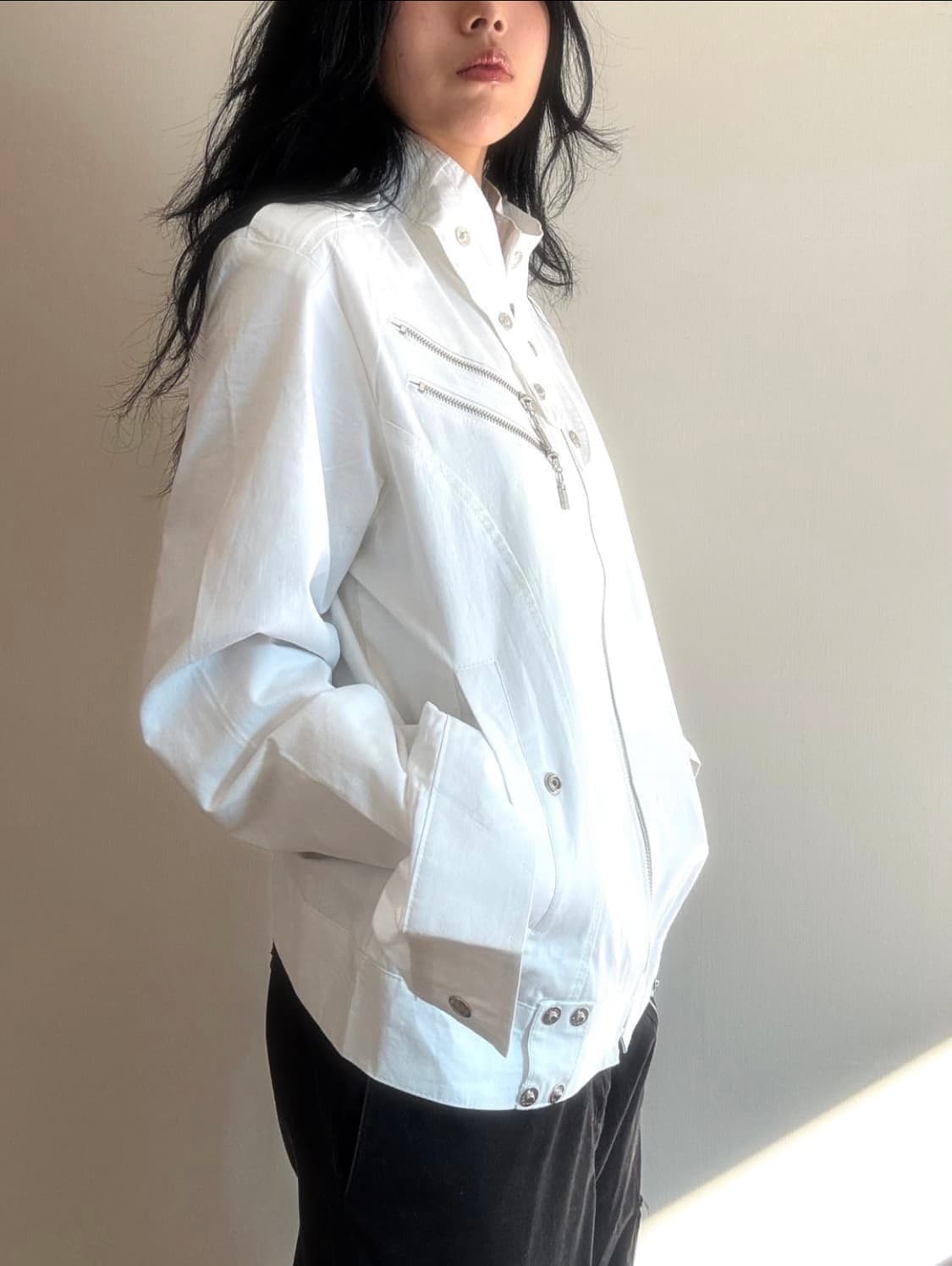 락시크 화이트 자켓 상품이미지3