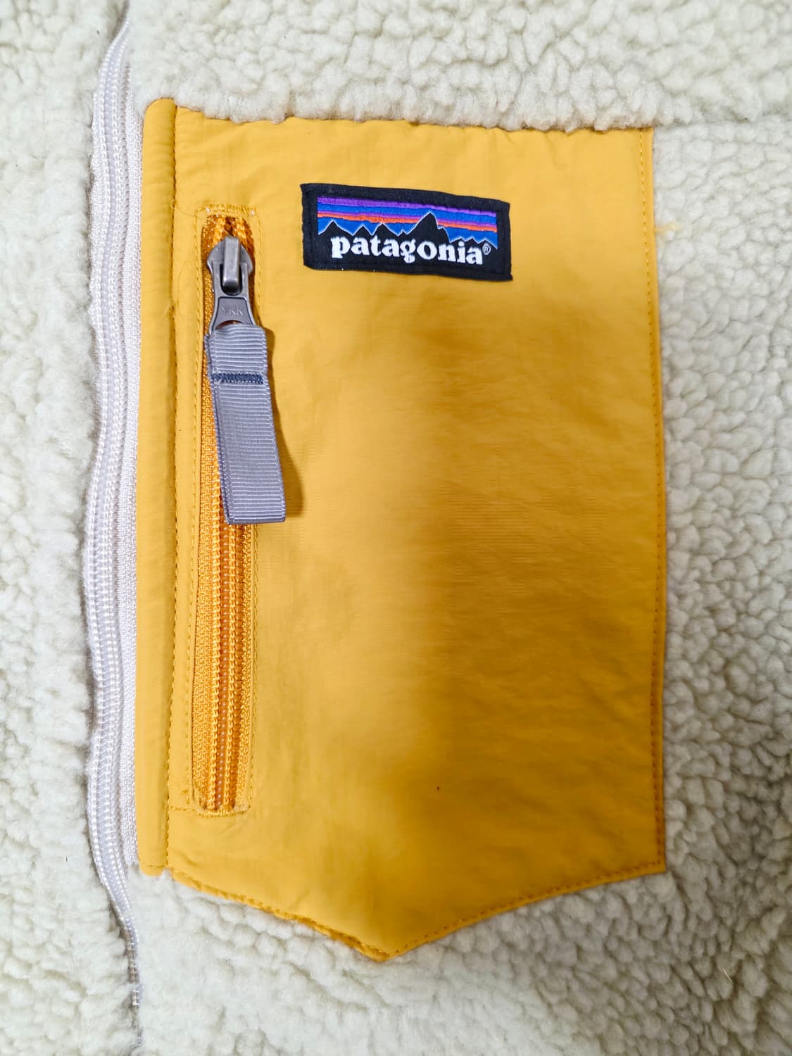 파타고니아 귀한 머스타드 배색 딥파일 레트로X 후리스 자켓 XL 실측M 상품이미지2