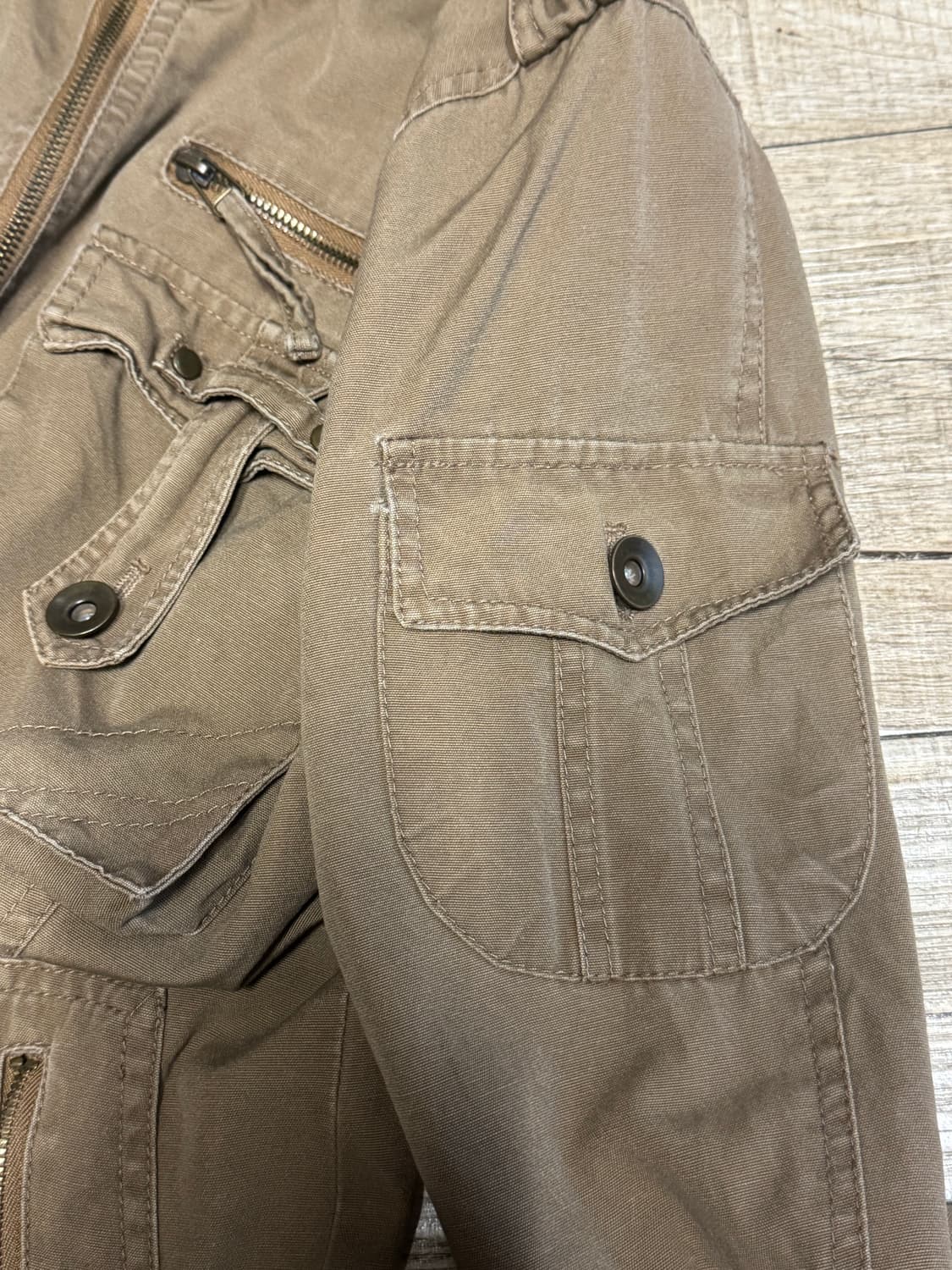 빈티지 야상 자켓 베이지 상품이미지5