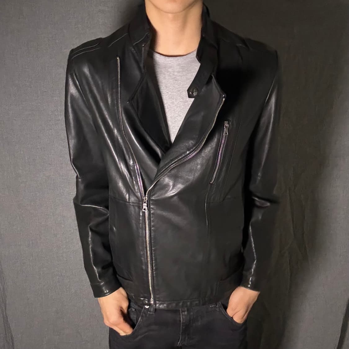 lamb skin leather jacket 상품이미지2