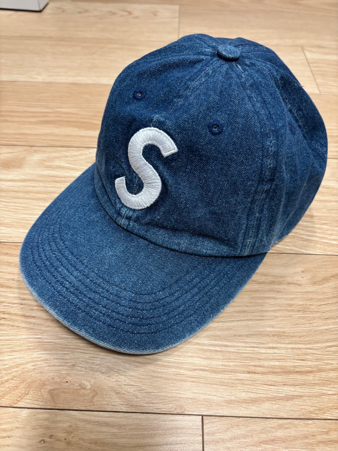 [OS] 슈프림 데님 S로고 6패널 캡 인디고 상품이미지1