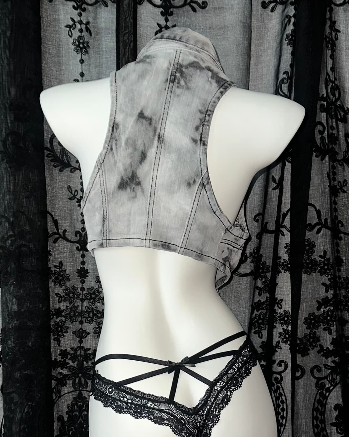 Rock chic denim vest 상품이미지3