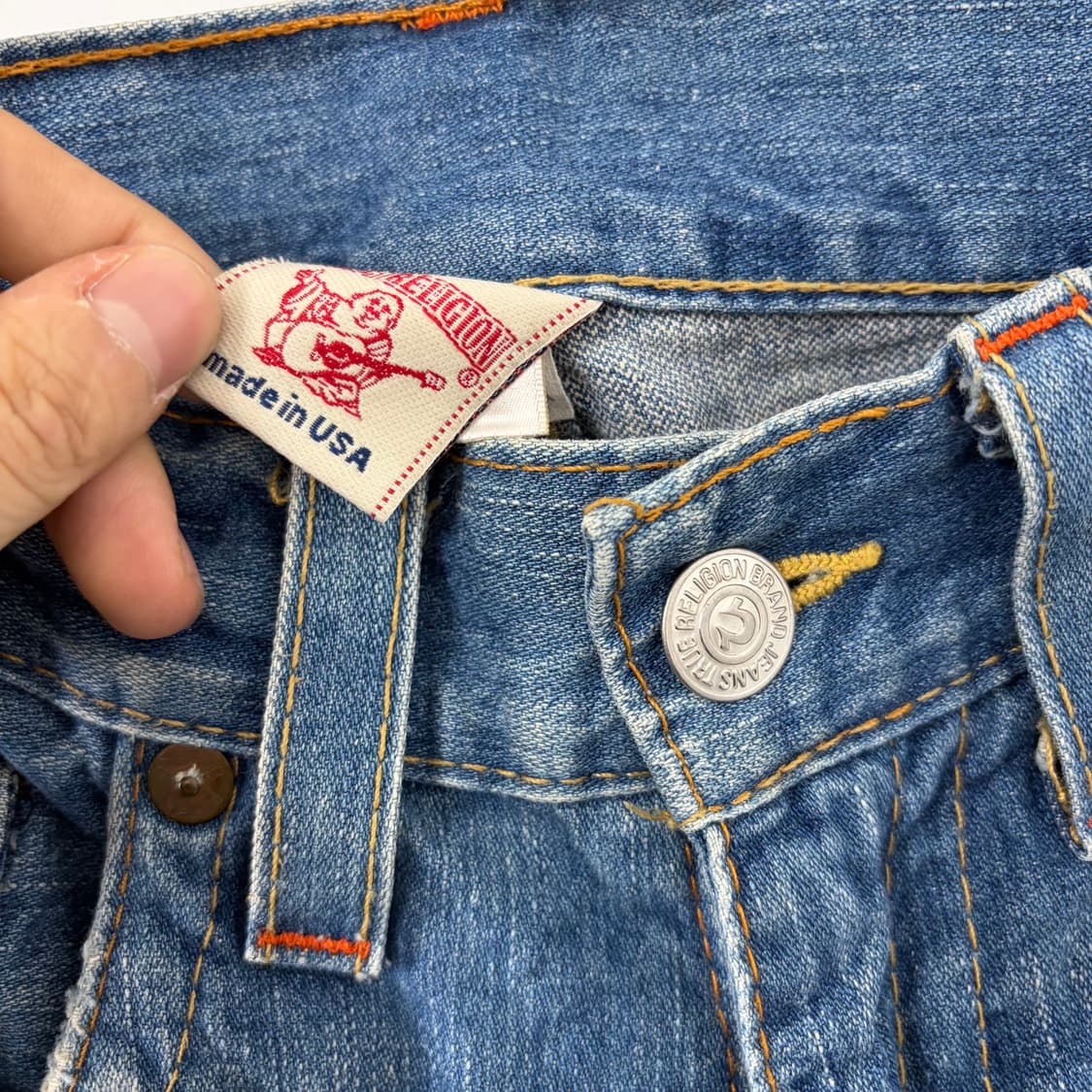 트루릴리전 데미지 부츠컷 데님 팬츠 상품이미지8