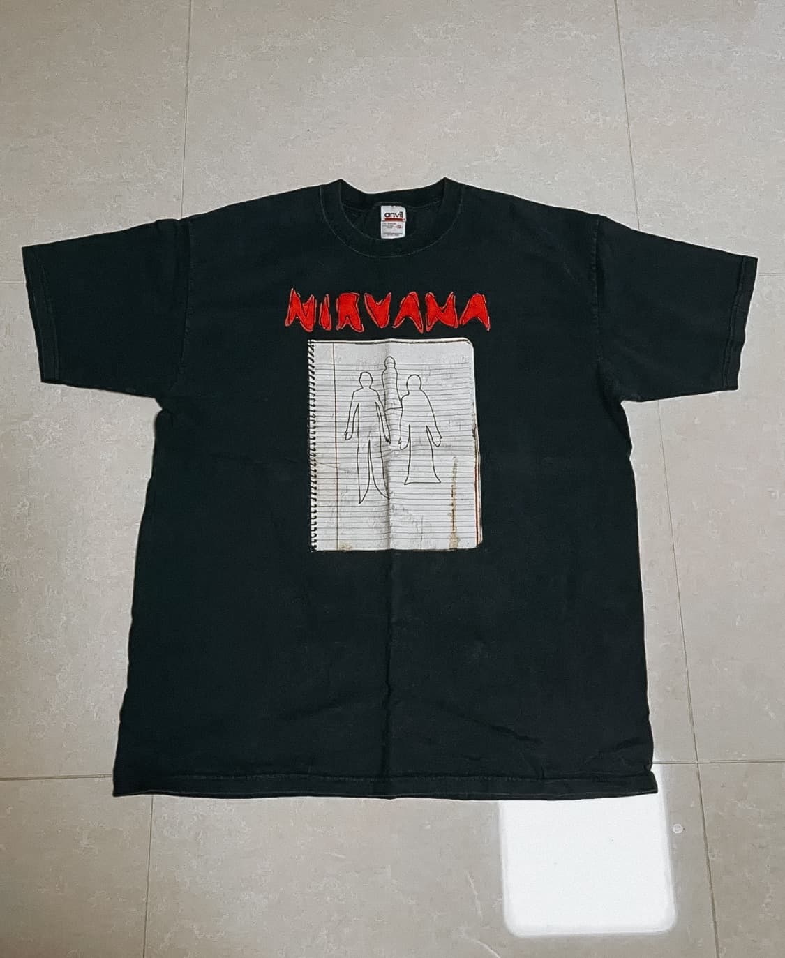 00s 빈티지 너바나 ghost notebook 티셔츠 상품이미지1