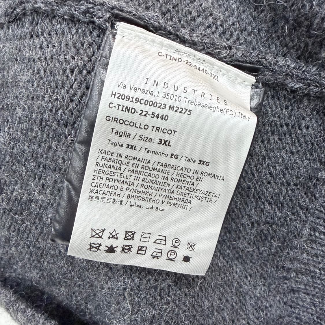 [S+급/3XL] 몽클레어 울 플란넬 믹스 스웨터 니트 그레이 상품이미지7