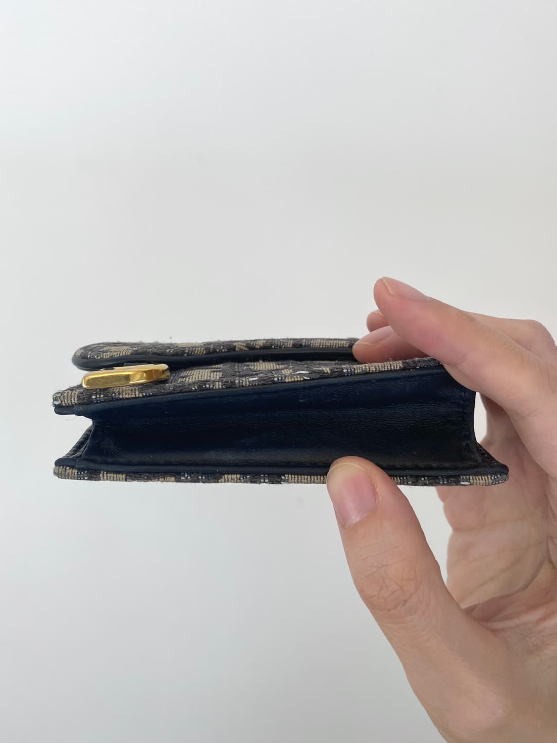 디올 새들 블룸 카드 지갑 (블루 오블리크 자카드) 상품이미지7