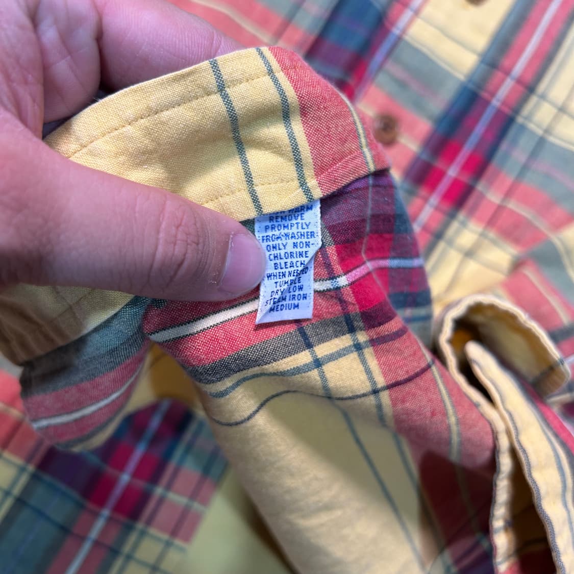 [2XL]폴로 랄프로렌 옐로우 체크 워크셔츠 상품이미지6