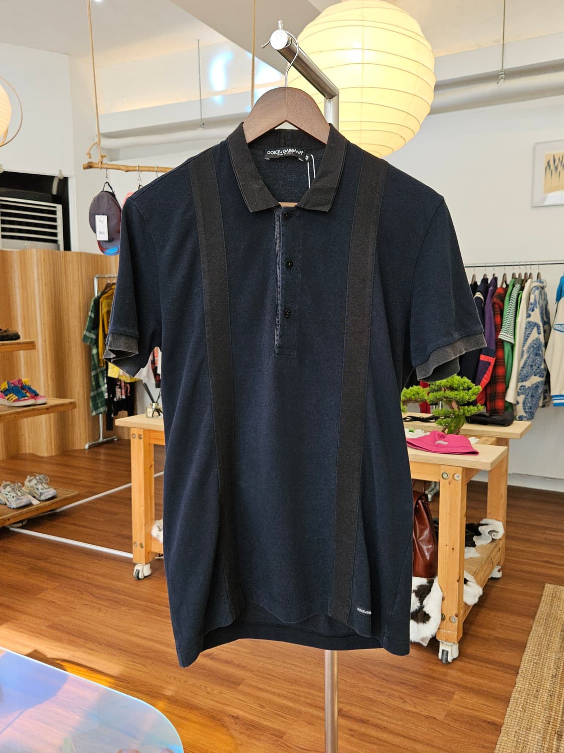 돌체앤가바나 파이핑 카라 티셔츠 상품이미지1