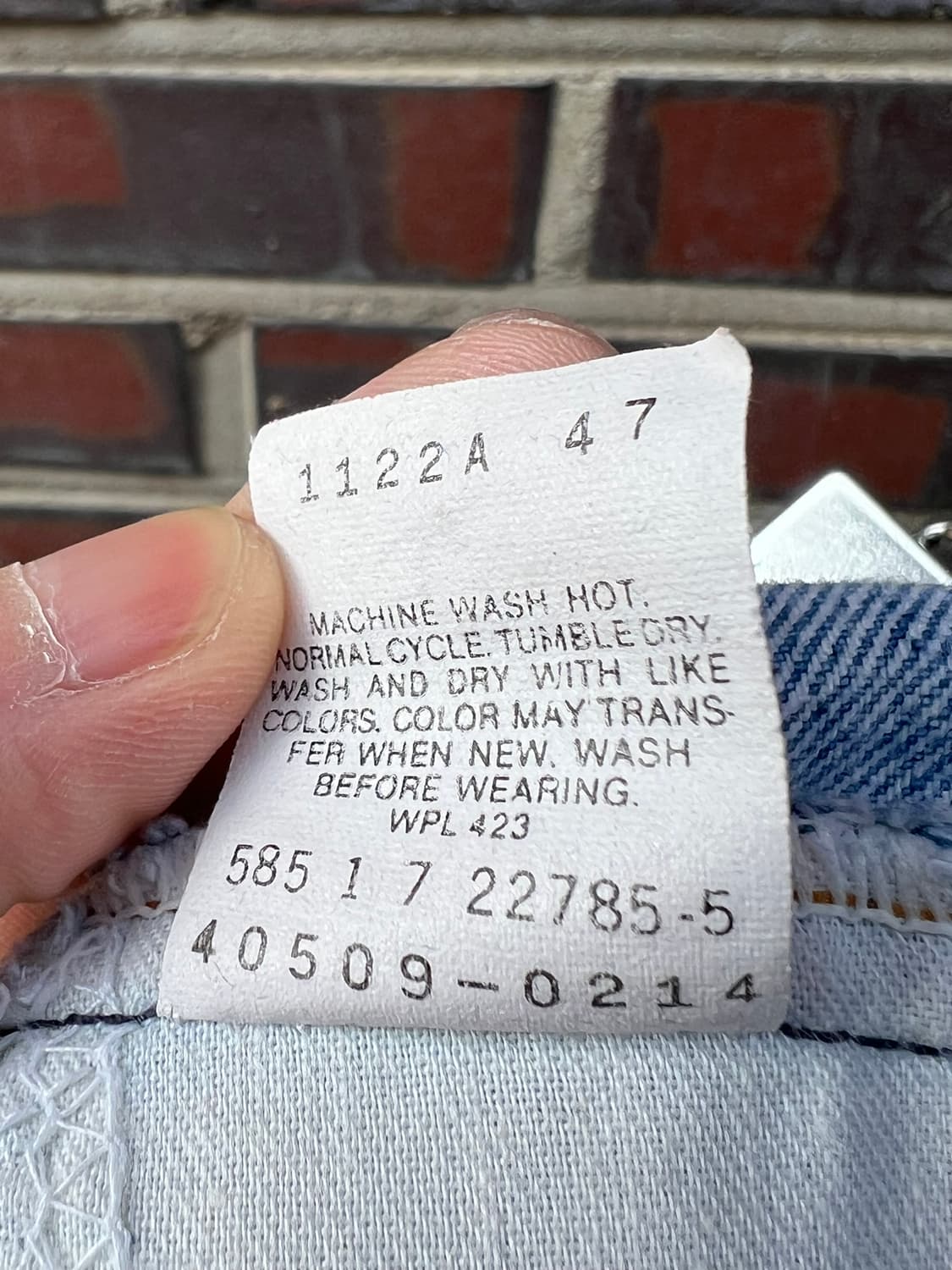 90's [33x30] 리바이스 509 오렌지탭 USA 빈티지 데님 팬츠 상품이미지7