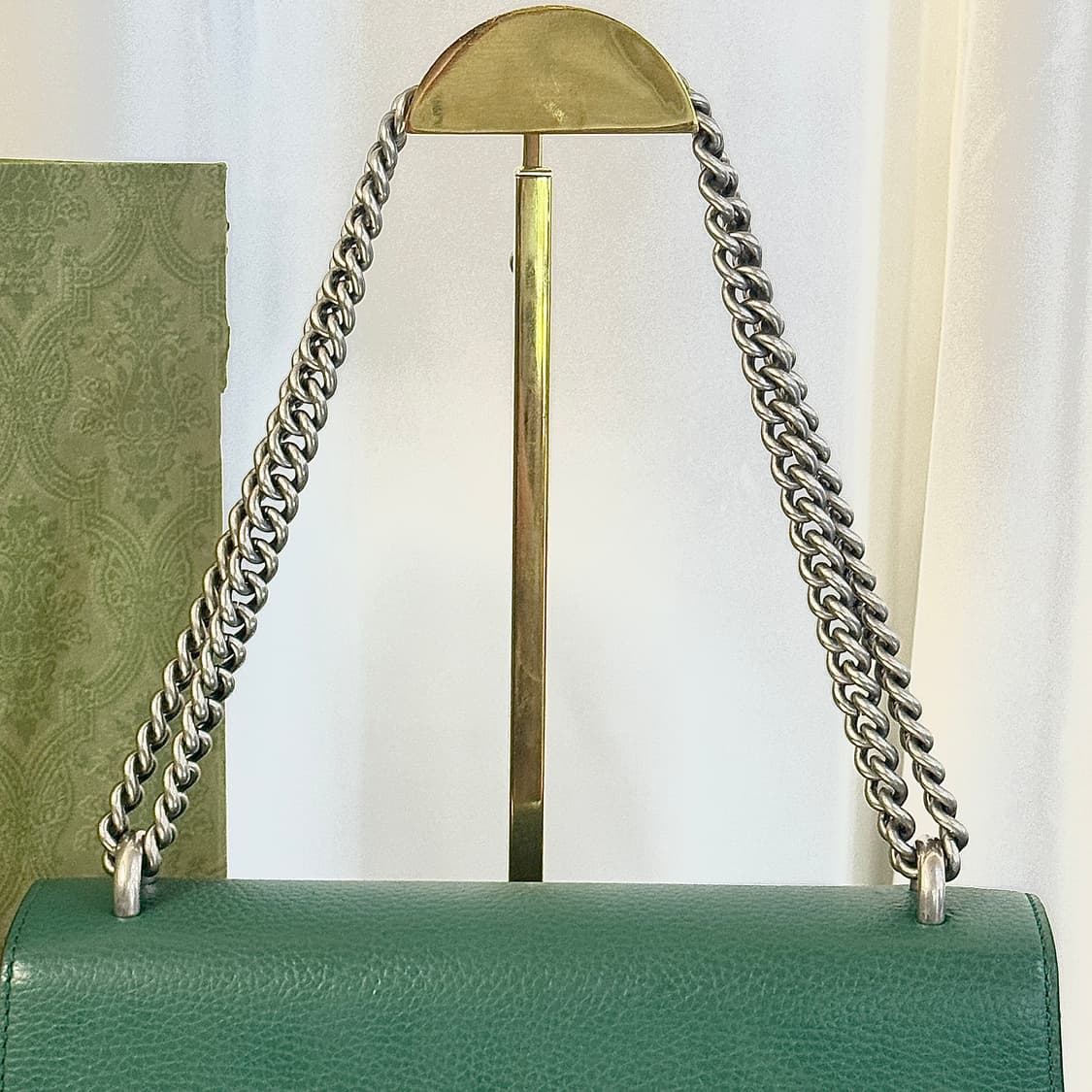 [정품] 구찌 디오니서스 그린 레더 스몰 숄더백 400249 상품이미지3