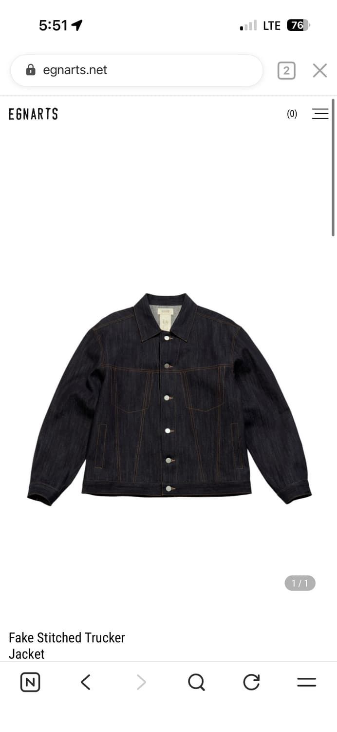 Egnarts 이지앤아트 페이크 트러커 자켓 상품이미지2