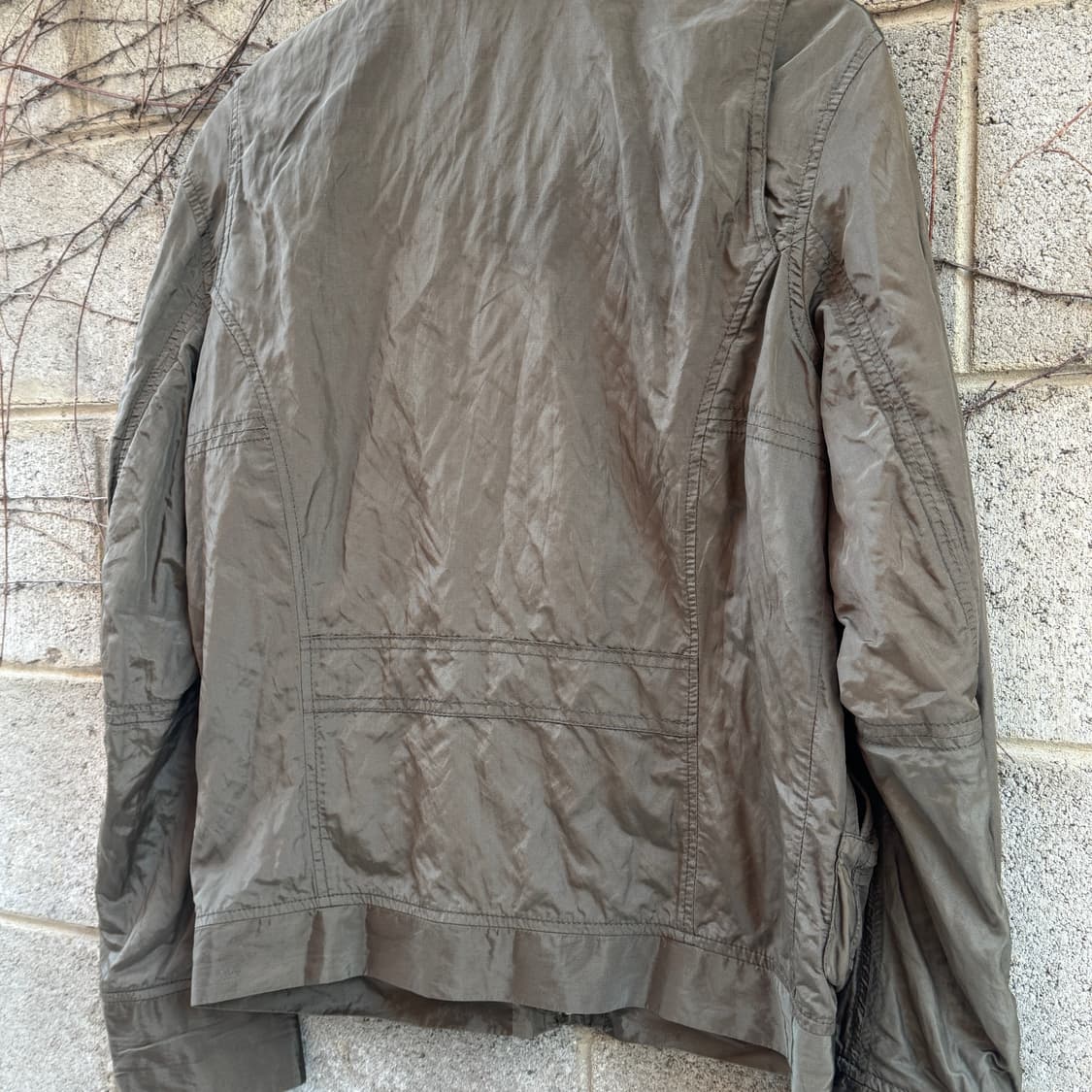 [M] 디젤 카키 나일론 메탈리카 자켓 상품이미지5