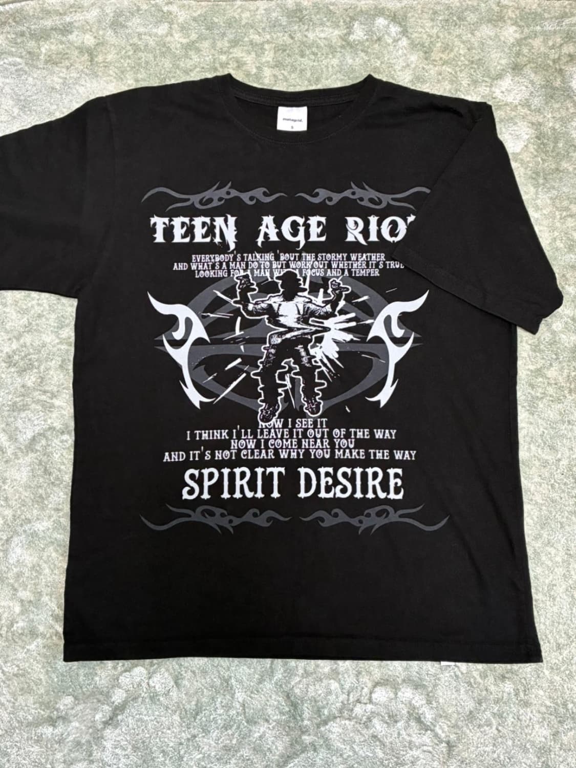 급처 무신사 마하그리드 빈티지 프린팅 반팔 블랙 S 상품이미지1