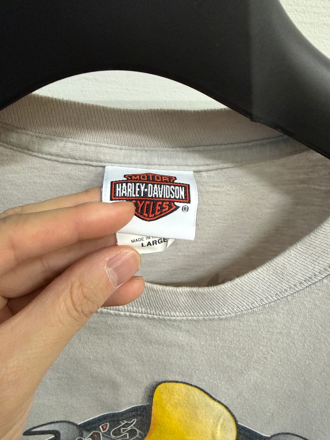 빈티지 할리데이비슨 루니툰즈 그레이 티셔츠 상품이미지3