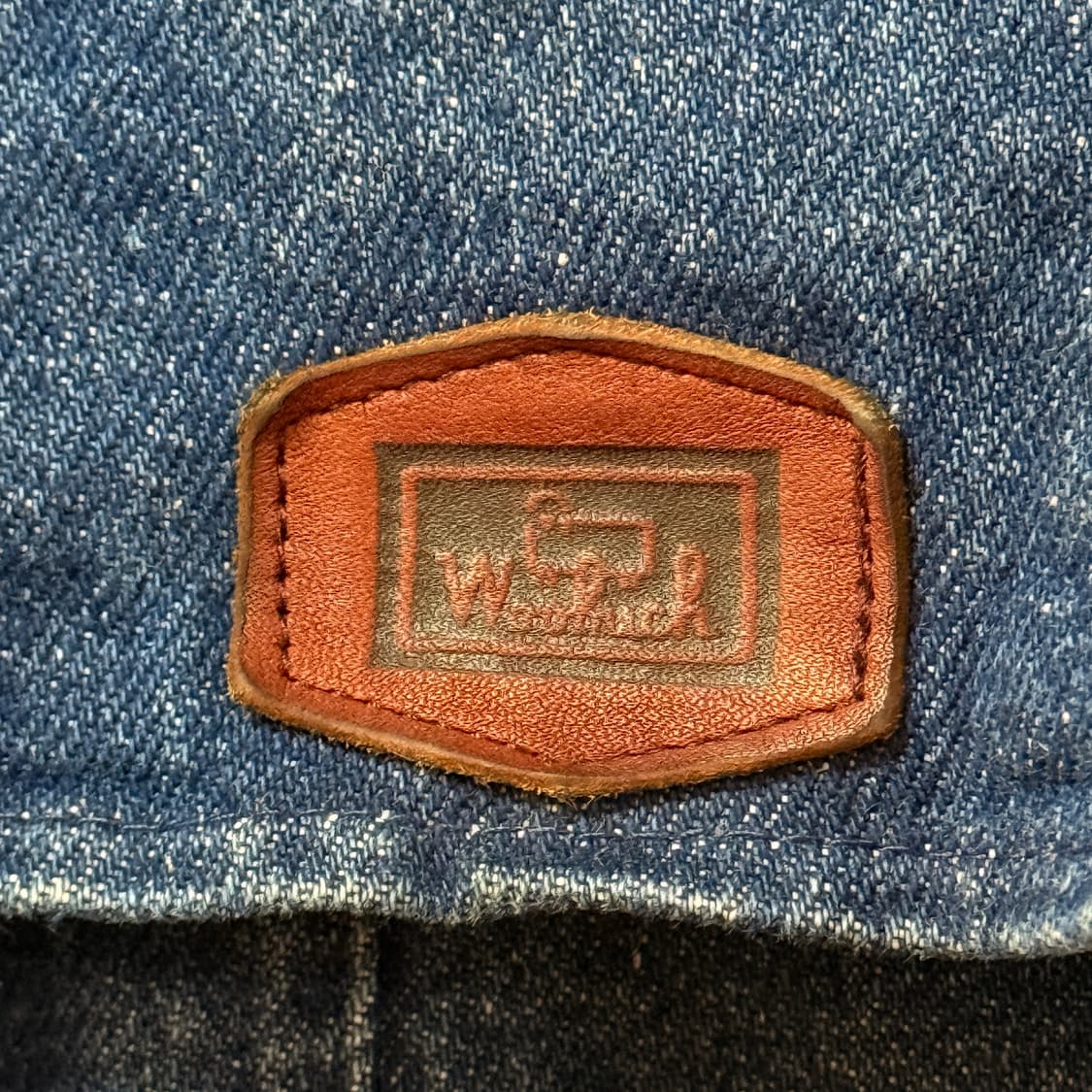 M ~ L 80 ~ 90S USA 울리치 데님 코트 레더 카라 에스닉  상품이미지9