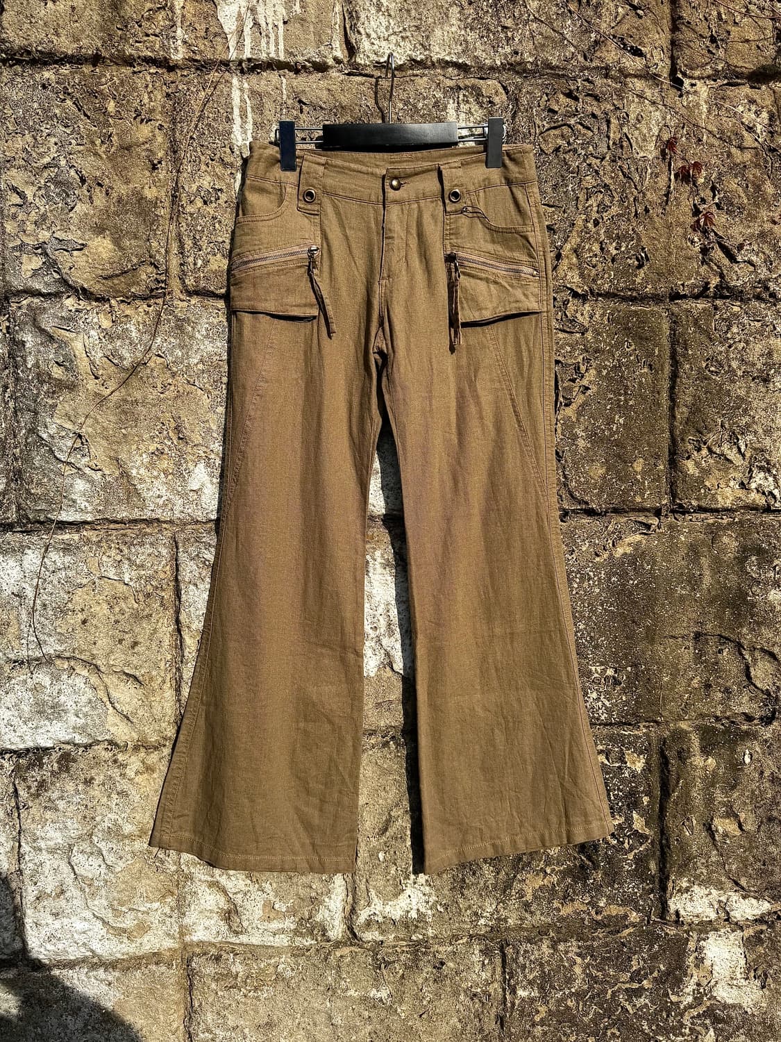 Brown linen Bootcut Pants 상품이미지6