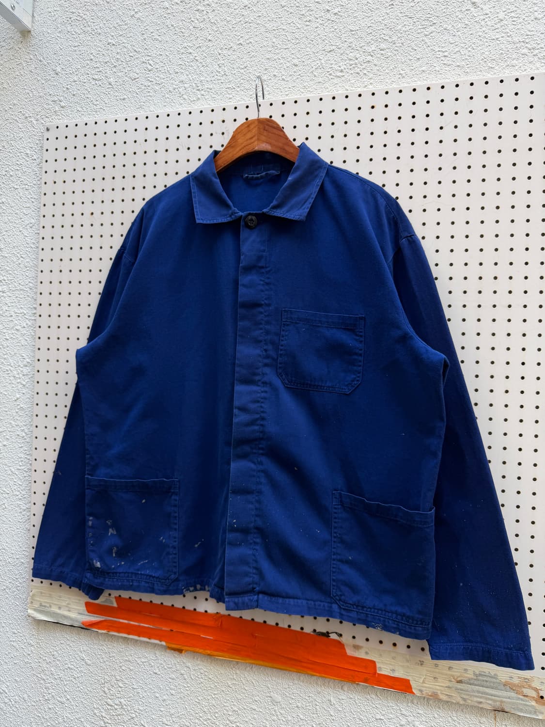 OLD VINTAGE DEEP BLUE PAINTED 프렌치워크자켓 상품이미지4