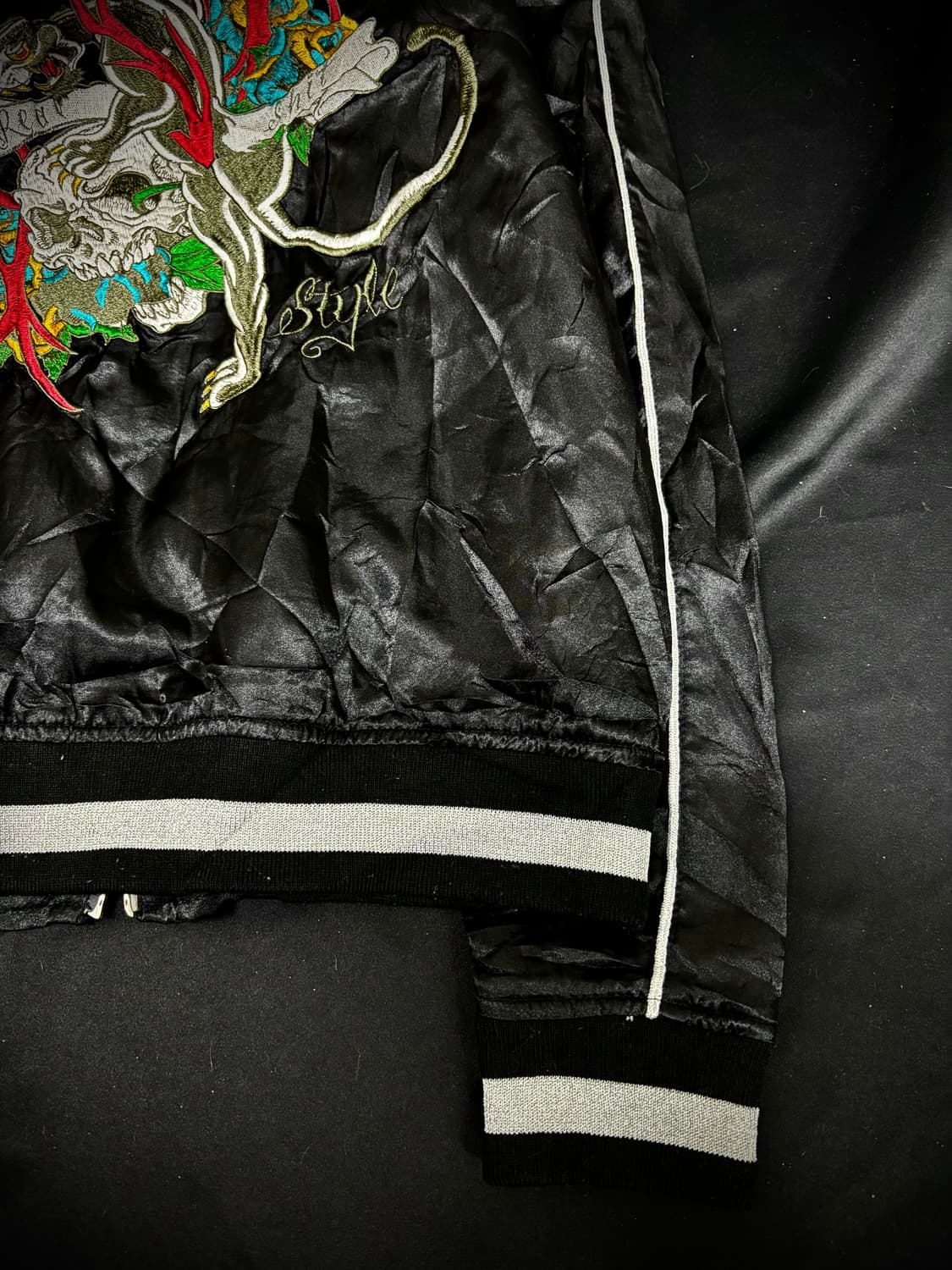 Oriental Black Nylon Skull 2-way Jacket 상품이미지4