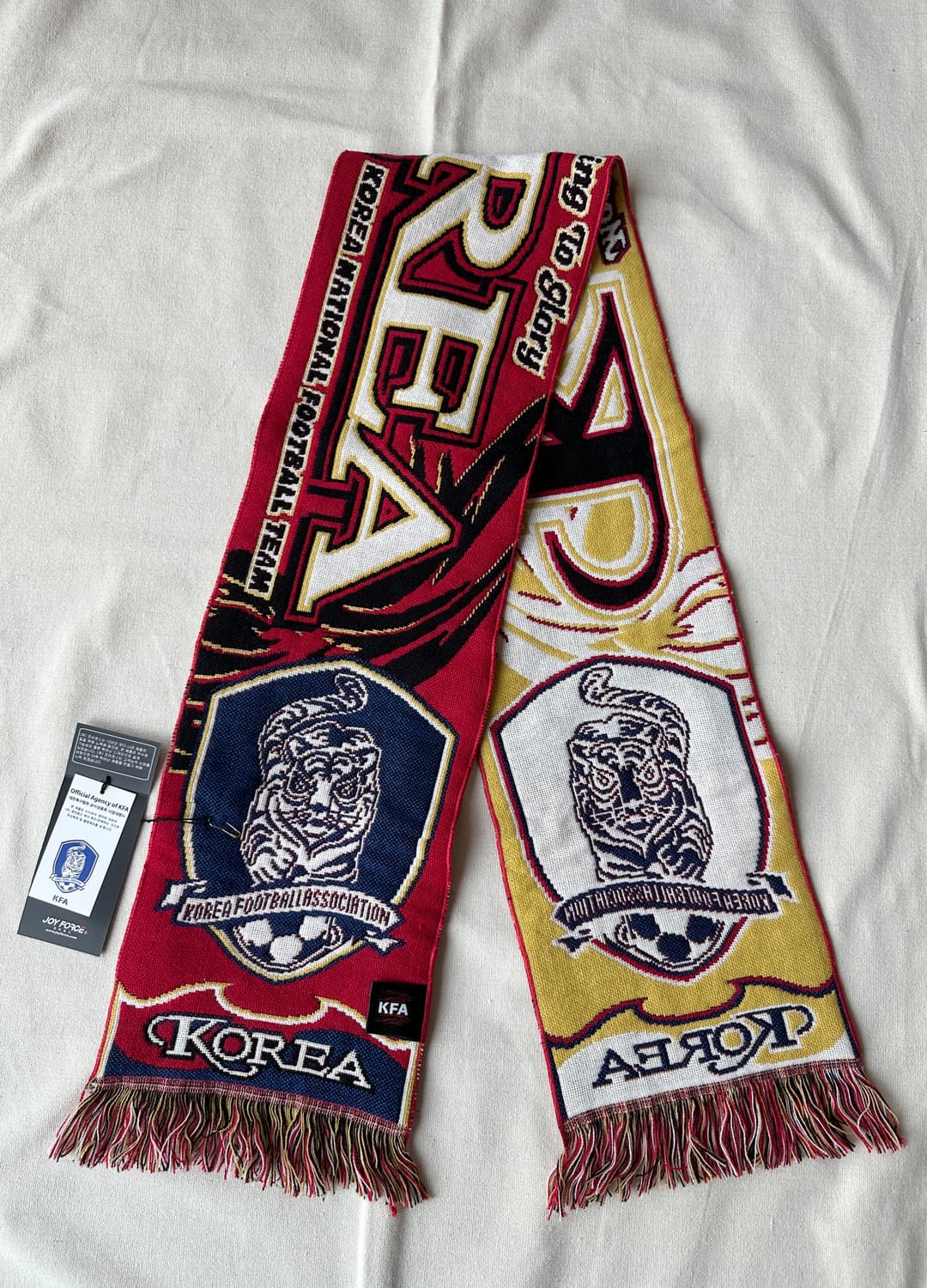 대한민국 축구 국가대표팀 백호 엠블럼 오피셜 머플러 (데드스탁) 상품이미지1