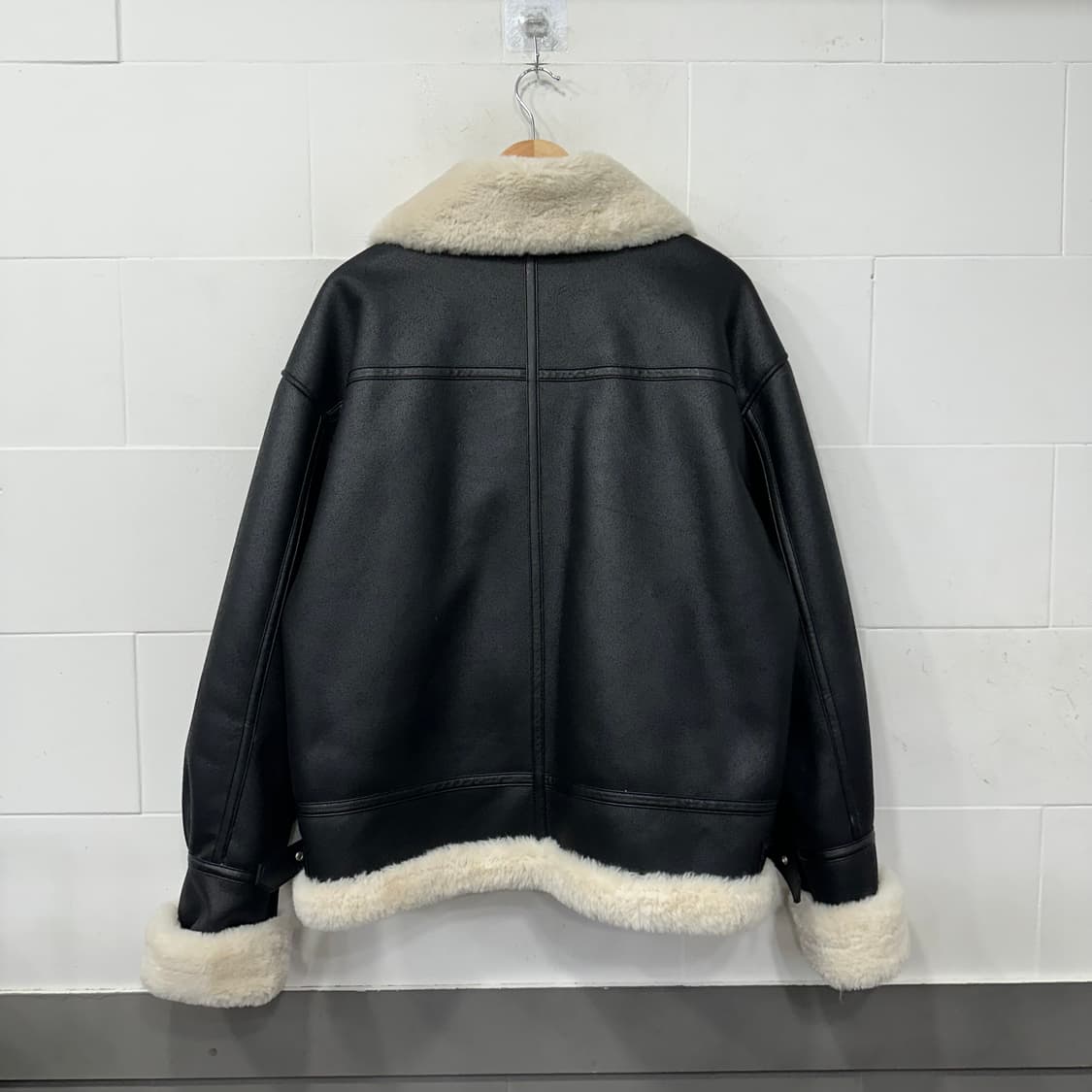 도프제이슨 하프넥 무톤 무스탕 자켓 상품이미지6