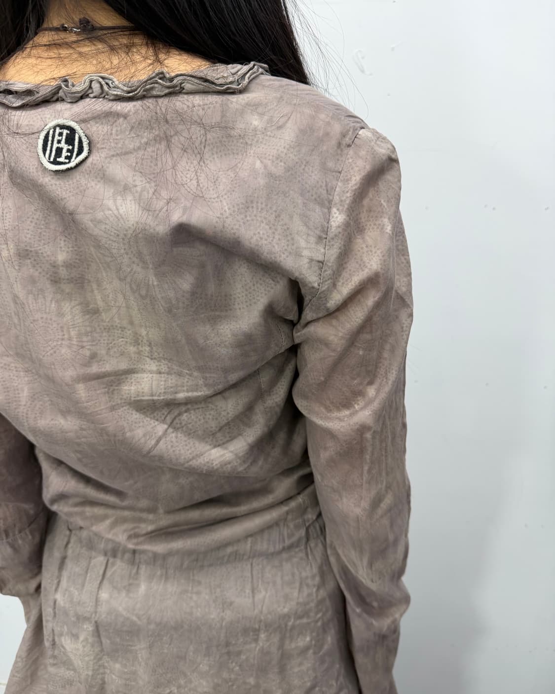 00s) Asymmetric Layered Contrast Dress 상품이미지3