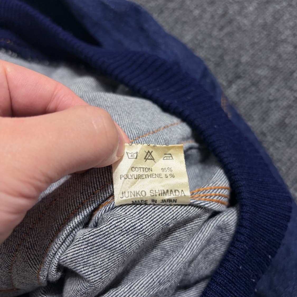 준코 시마다 스티치 데님 봄버 자켓 상품이미지5