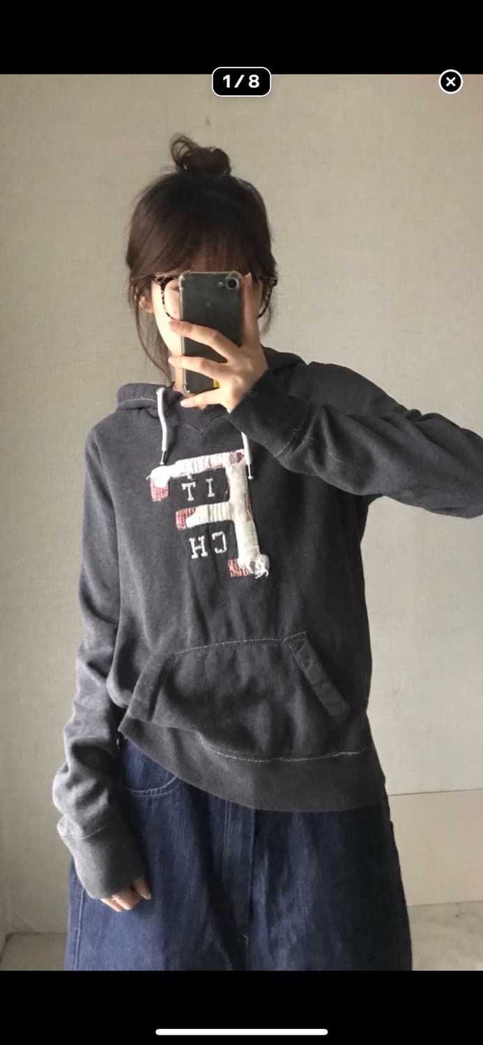 아베크롬비 체크 퀼팅 후드티 상품이미지2