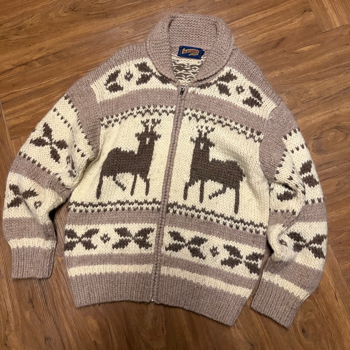 MACHOPE WOOL 100% COWICHAN ZIPUP JACKET 상품이미지4