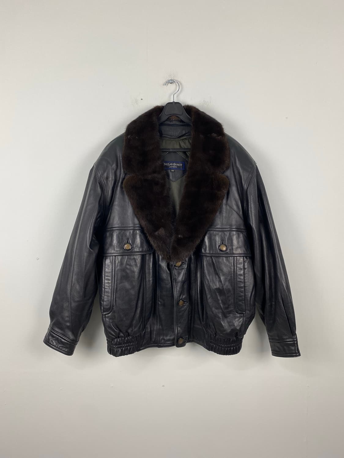 YSL 입생로랑 밍크 가죽 레더자켓 L 상품이미지1