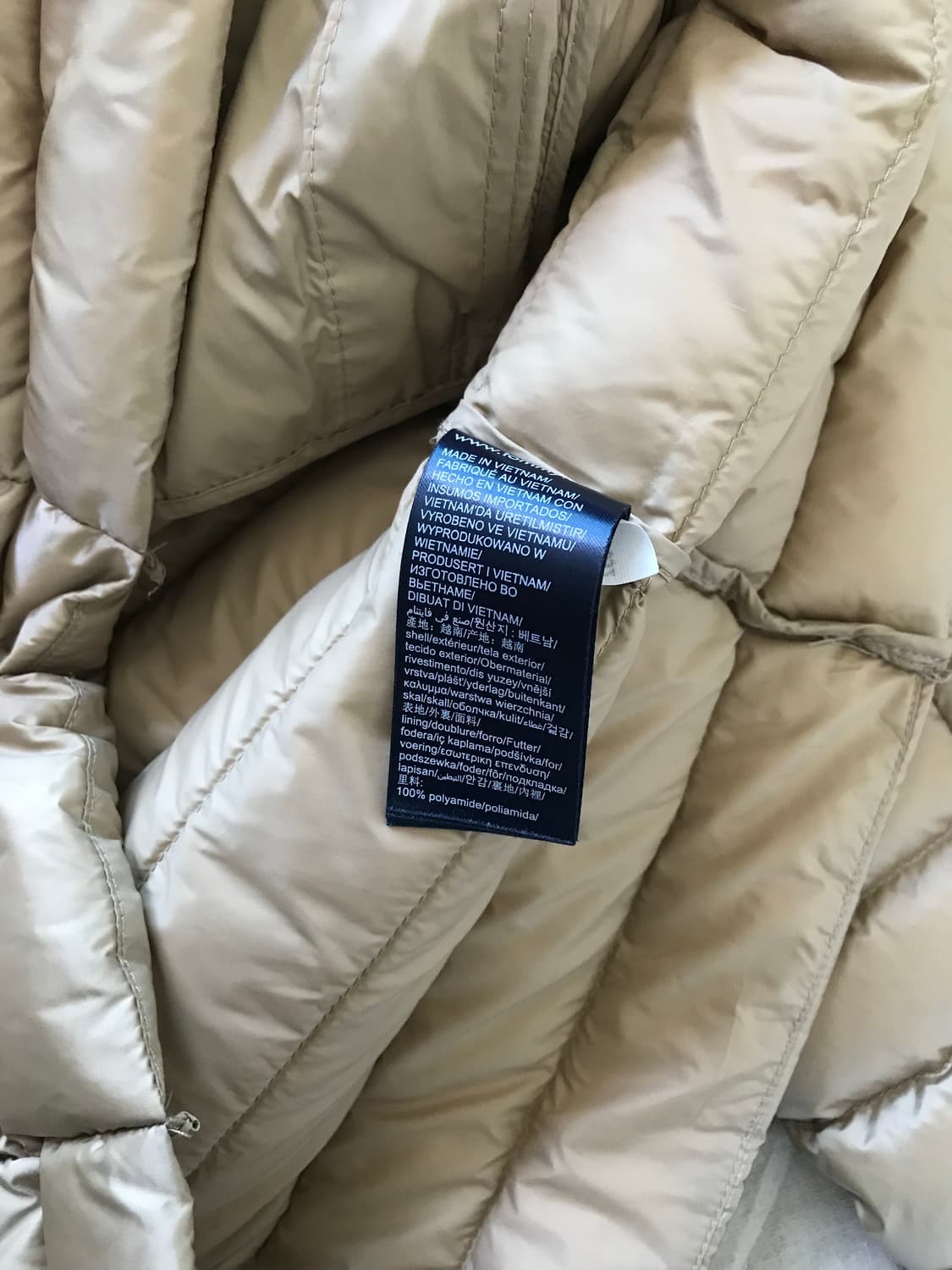 타미힐피거 로고 베이지 경량 패딩 상품이미지8