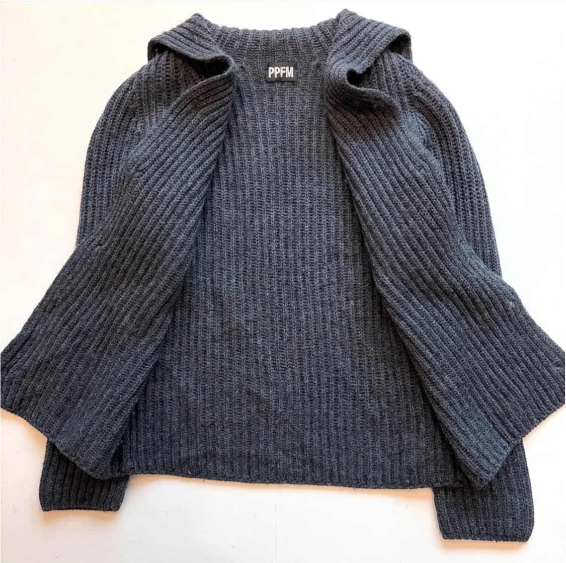 PPFM 칼라넥 울 집업 상품이미지4