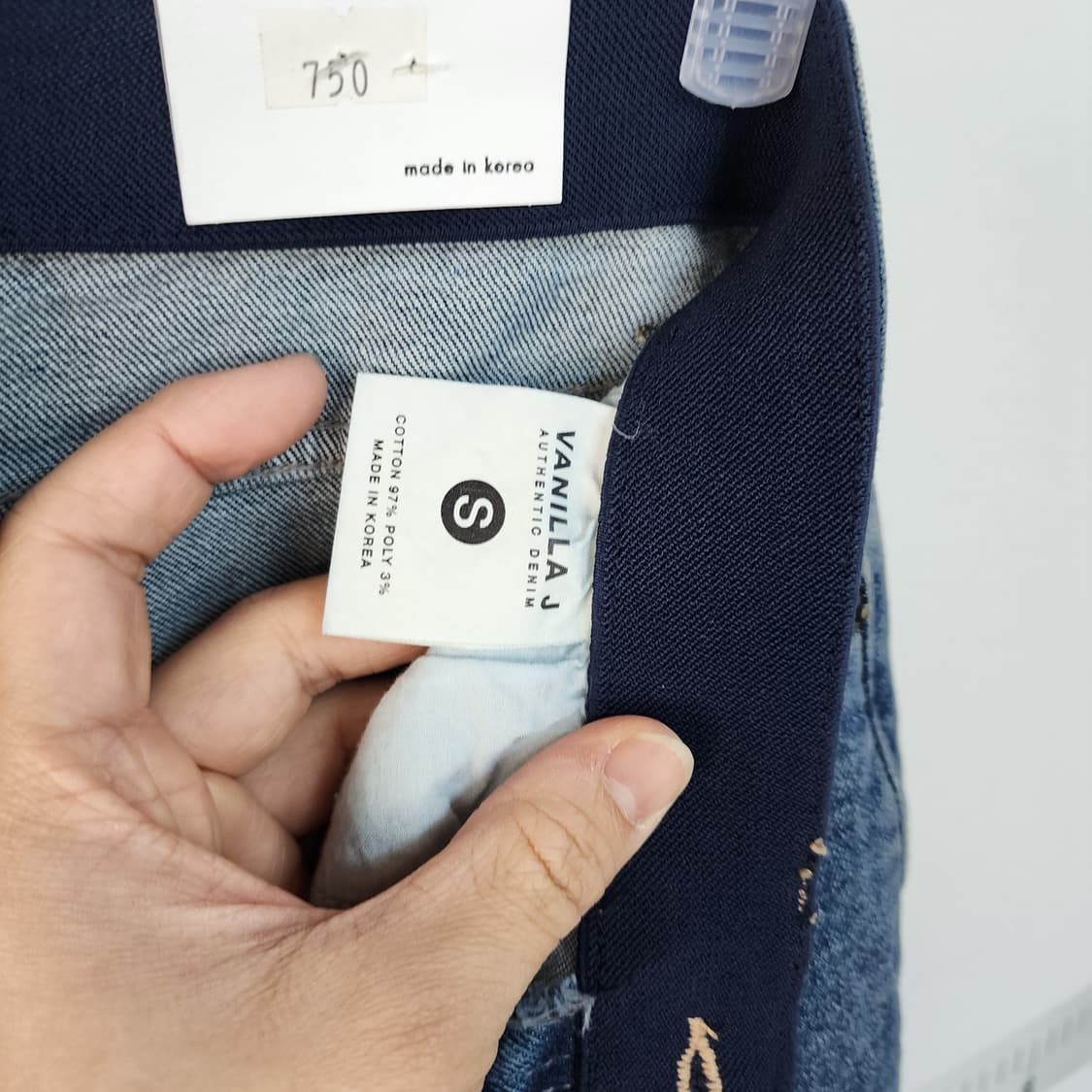 바닐라 J 워싱 데님 일자 팬츠 상품이미지6