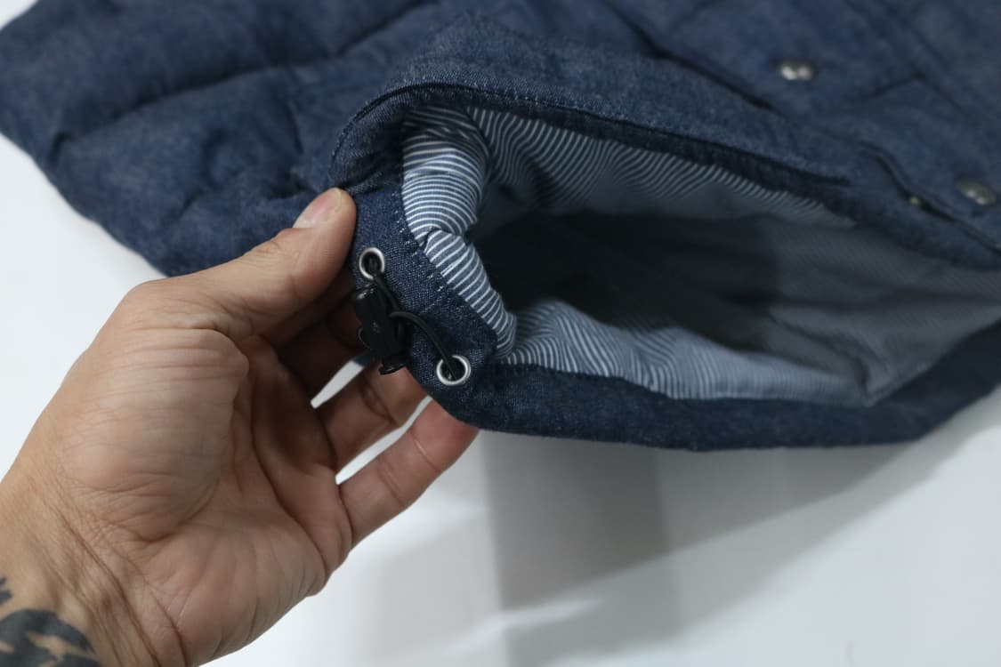 데님 후드 패딩 조끼 상품이미지7