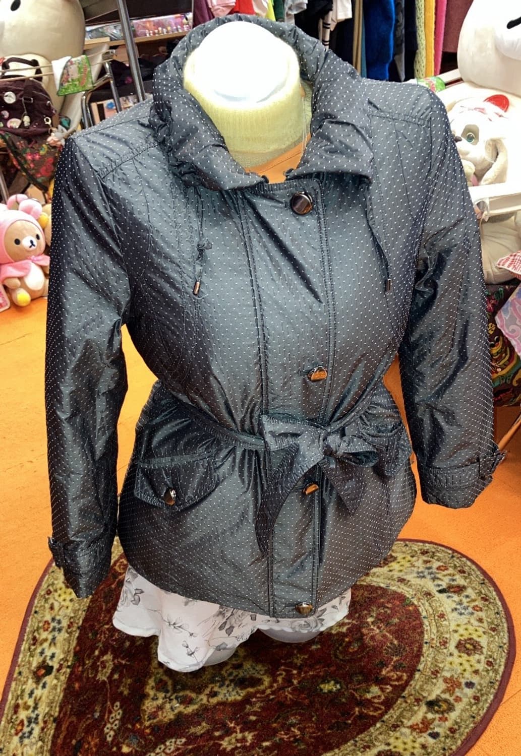 jpn 그레이 도트 패딩 상품이미지3