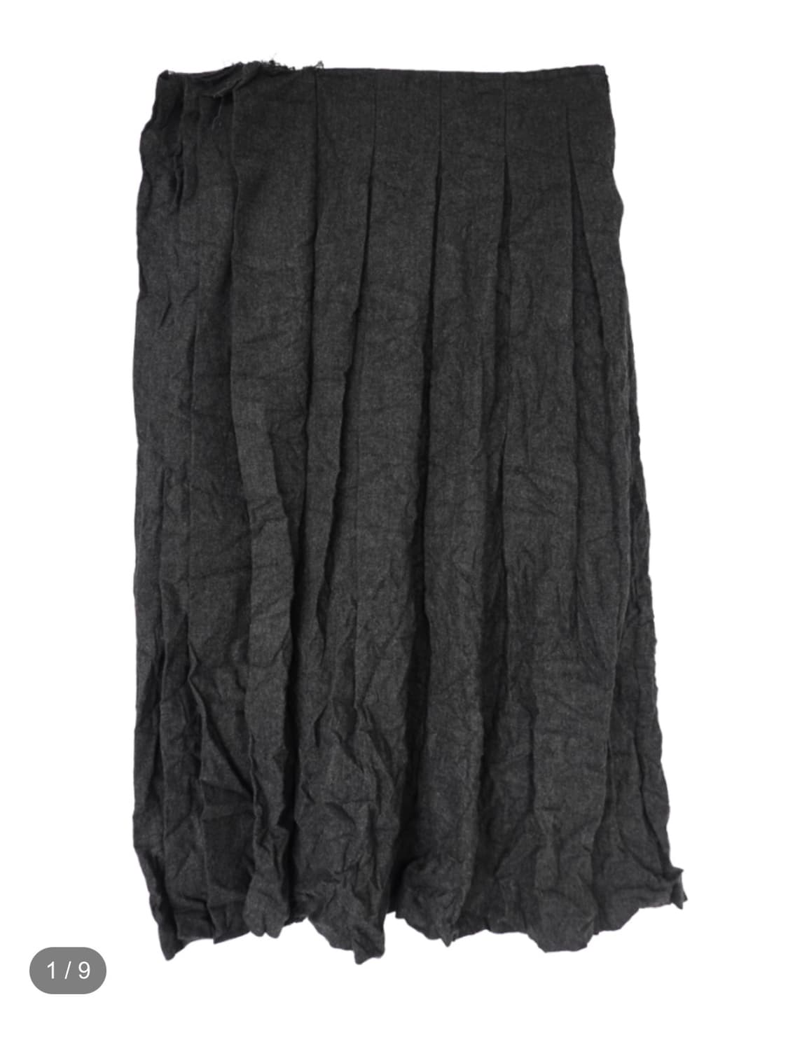 에옹쓰 Paper Wool Offbeat Pleats Skirt  상품이미지1