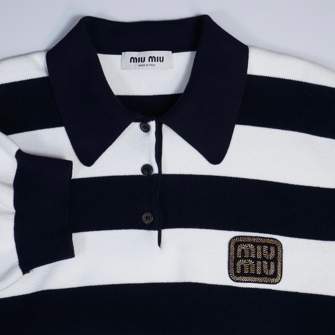 미우미우 코튼 저지 폴로 셔츠 상품이미지7