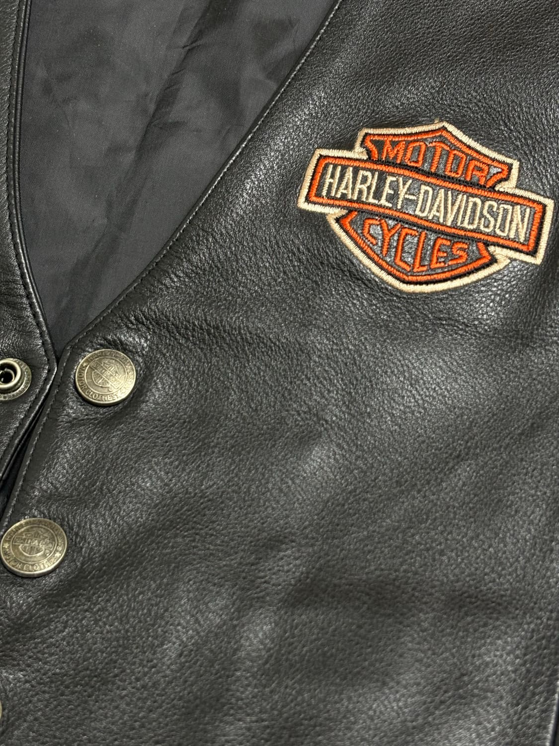 할리데이비슨 가죽 레더 조끼 S 상품이미지4