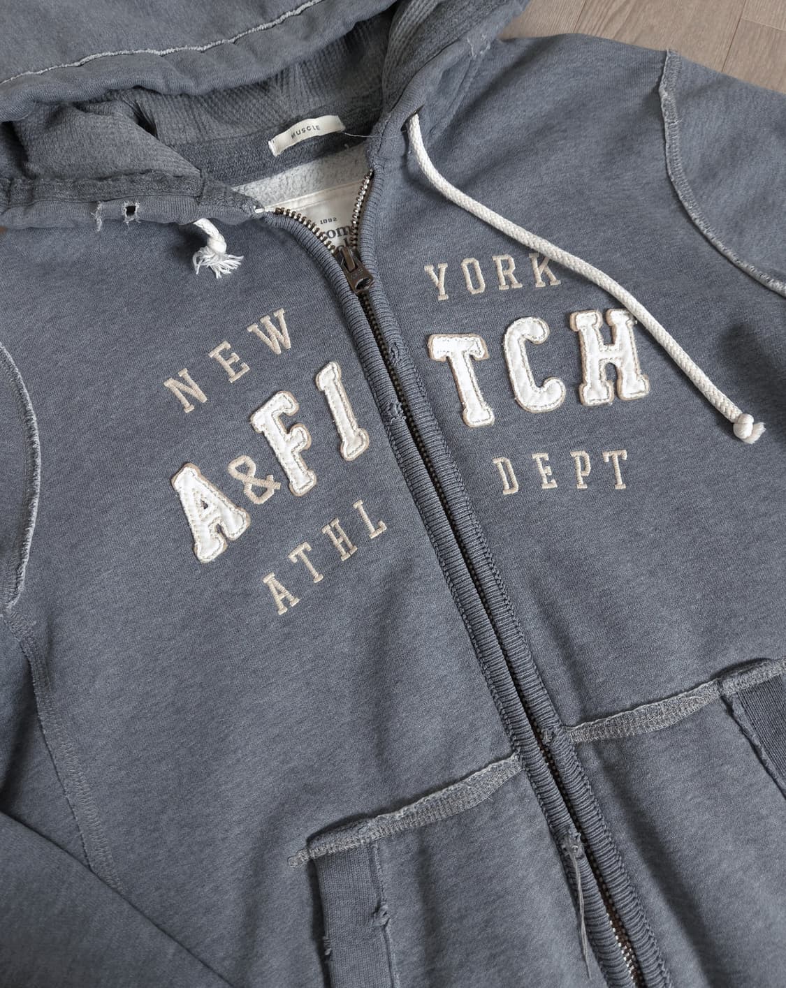 아베크롬비 그레이 패치 후드집업 상품이미지2