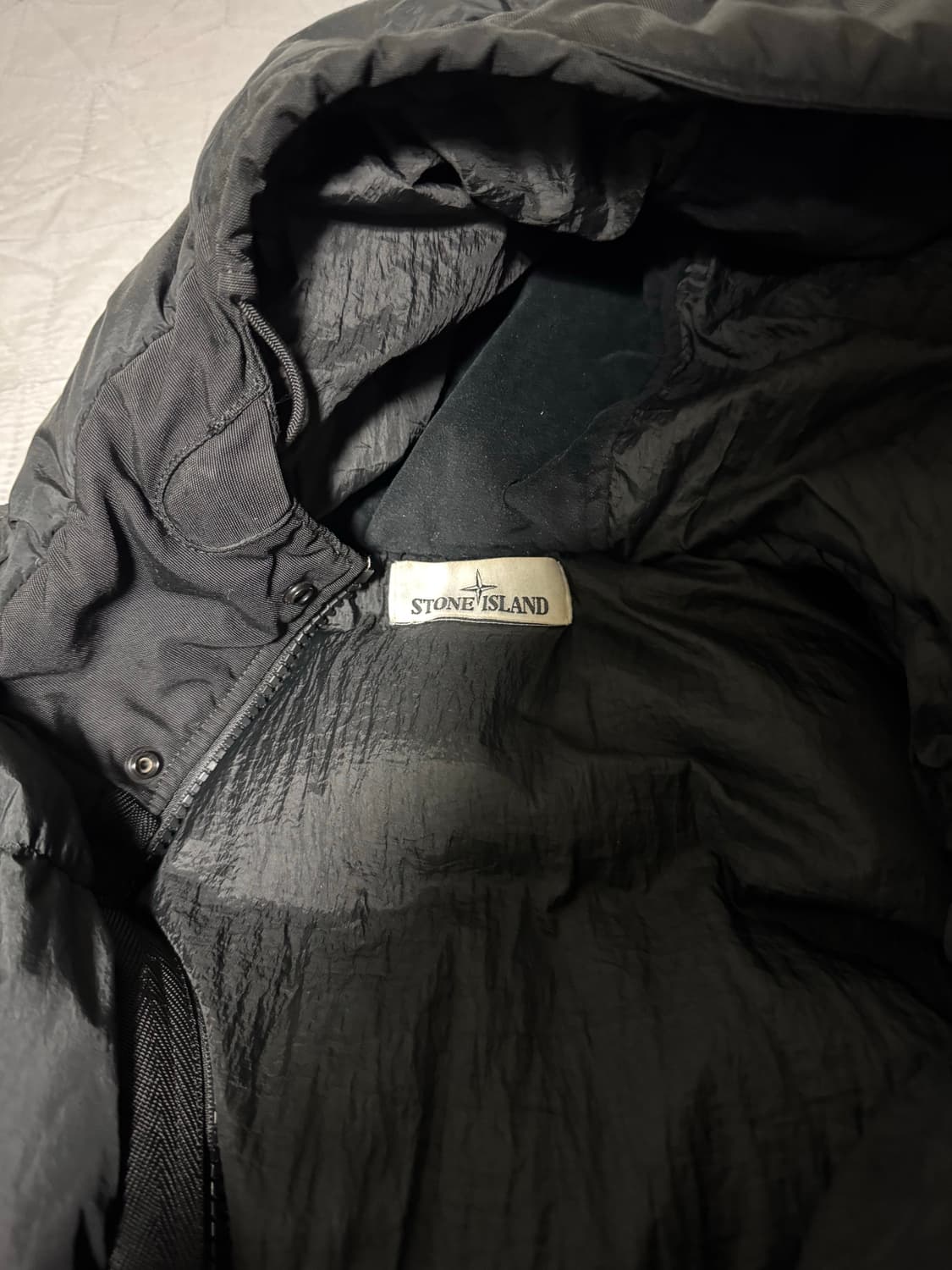 [L] 스톤아일랜드 크링클랩스 패딩 자켓 집업 후드 롱패딩 경량패딩 상품이미지4