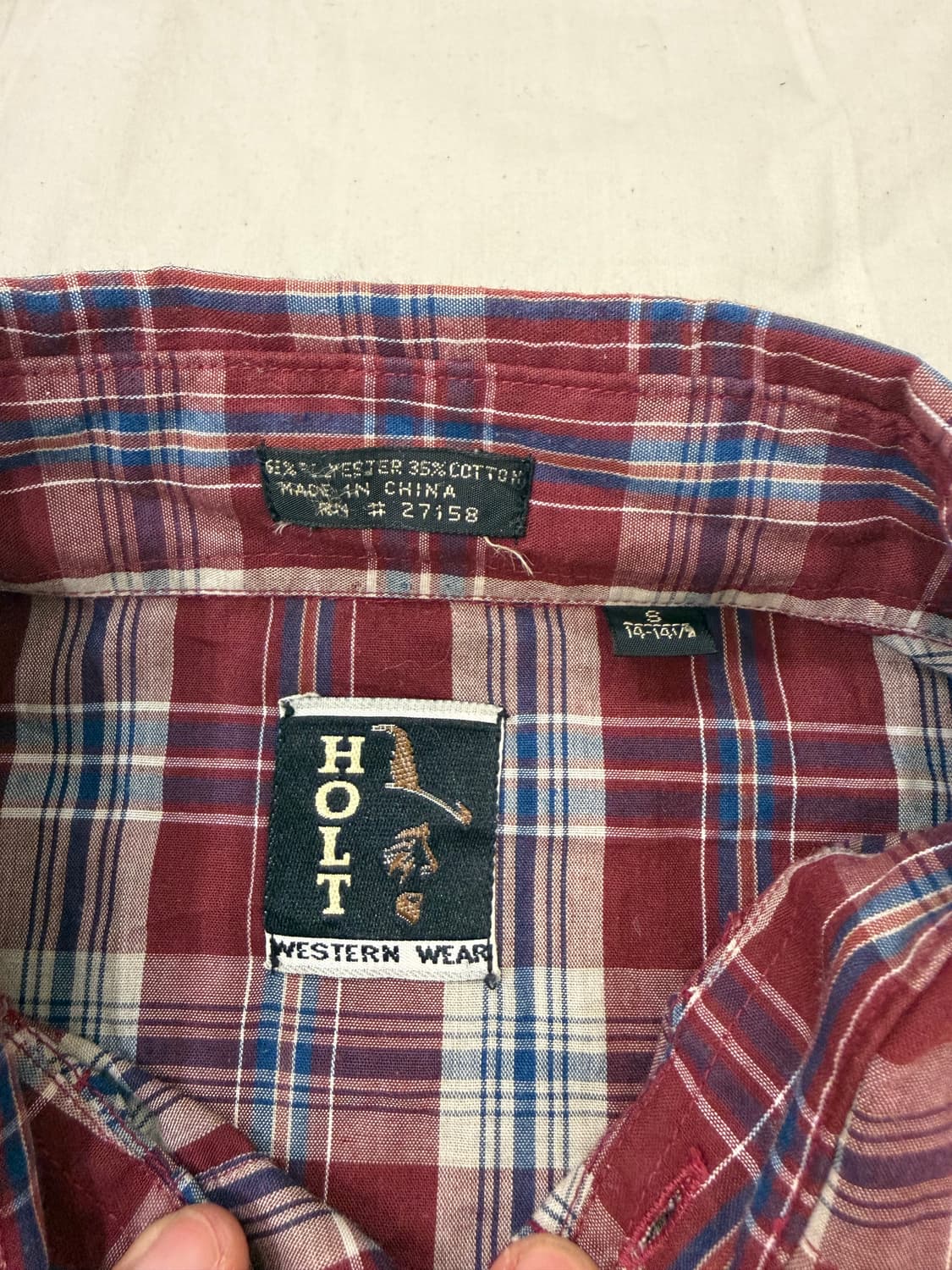 HOLT 웨스턴 체크 셔츠 상품이미지3