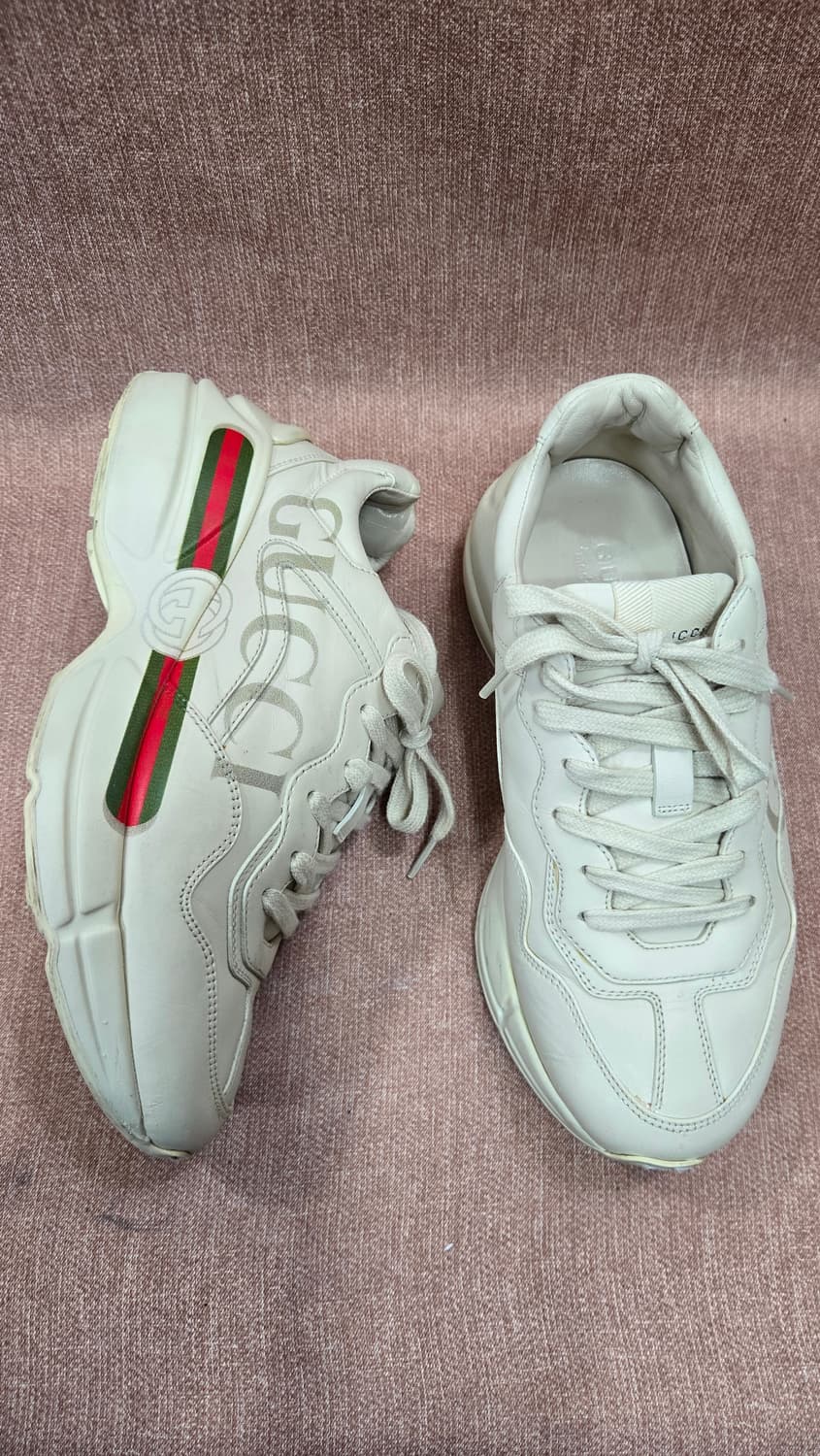 구찌 정품 245mm- 띠로고 라이톤 스니커즈 싸이즈5 상품이미지1