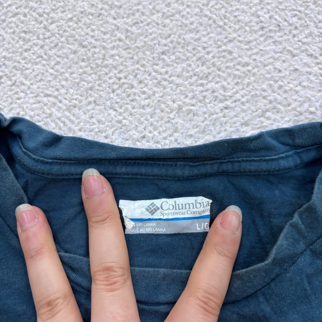 L 컬럼비아 스몰로고 반팔 티셔츠 0330E 상품이미지3