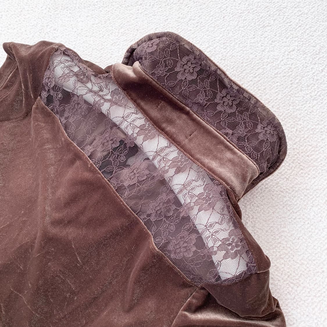 초콜릿벨벳 프릴 엔틱풍 로걀탑 상품이미지6