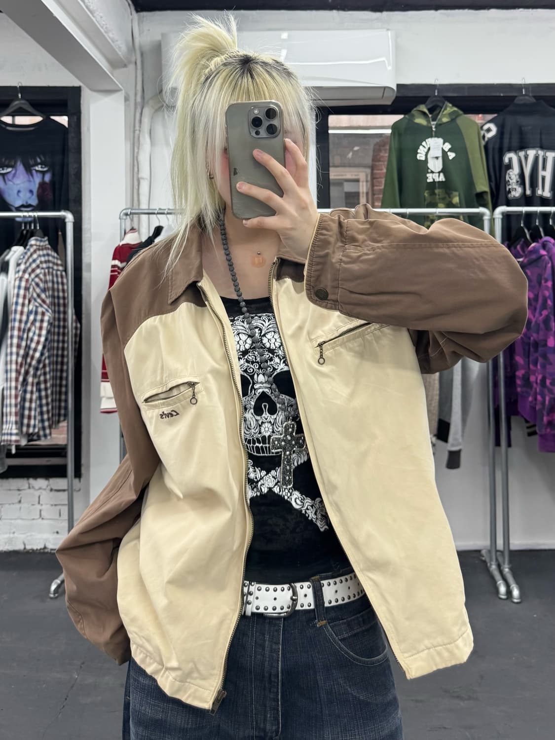 리바이스 스몰로고 브라운 워크자켓 상품이미지1